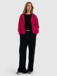 mini: Damska bluza dresowa rozpinana z kapturem 4F 4FWAW25TSWSF1835 -  różowa (2)