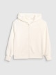 mini: Damska bluza dresowa rozpinana z kapturem 4F 4FWAW25TSWSF1835 - biała (6)