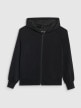 mini: Damska bluza dresowa rozpinana z kapturem 4F 4FWAW25TSWSF1835 - czarna (6)