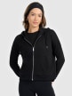  4F Damska bluza rozpinana z kapturem 4F 4FRAW25TSWSF2776  czarna Czarny