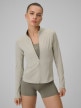  4F Damska bluza treningowa slim 4F 4FWSS26TFSWF0850  beżowa Beżowy