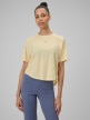 mini: Damska koszulka do jogi 4F 4FRSS26TFTSF2331 - żółta (1)