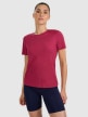  4F Damska koszulka treningowa 4F 4FWAW25TFTSF1516  czerwona Czerwony