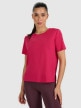  4F Damska koszulka treningowa 4F 4FWAW25TFTSF1517  różowa Różowy