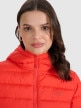 mini: Damska kurtka puchowa pikowana 4F 4FWAW25TDJAF580 - czerwona (3)
