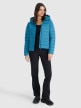 mini: Damska kurtka puchowa pikowana 4F 4FWAW25TDJAF580 - turkusowa (2)