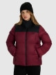mini: Damska kurtka puchowa pikowana 4F 4FWAW25TDJAF581 - bordowa (1)