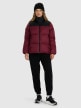 mini: Damska kurtka puchowa pikowana 4F 4FWAW25TDJAF581 - bordowa (7)
