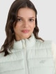 mini: Damski bezrękawnik puchowy pikowany 4F 4FWAW25TVJAF218 - zielony (3)