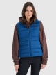 4F Damski bezrękawnik puchowy pikowany 4F 4FWAW25TVJAF218  niebieski Niebieski