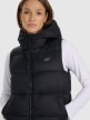 mini: Damski bezrękawnik puchowy pikowany z kapturem 4F 4FRAW25TVJAF326 - czarny (4)