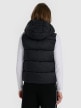 mini: Damski bezrękawnik puchowy pikowany z kapturem 4F 4FRAW25TVJAF326 - czarny (8)