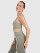mini: Damski biustonosz do jogi i pilatesu 4F 4FWAW25USBAF210 -  zielony (3)