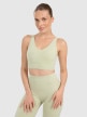  4F Damski biustonosz do jogi i pilatesu 4F 4FWAW25USBAF210  zielony Zielony