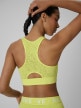 mini: Damski biustonosz treningowy 4F 4FRSS26USBAF326 - limonkowy (4)