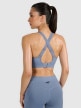 mini: Damski biustonosz treningowy 4F 4FWAW25USBAF180 - niebieski (5)