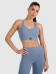 mini: Damski biustonosz treningowy 4F 4FWAW25USBAF180 - niebieski (1)