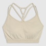 mini: Damski biustonosz treningowy 4F 4FWAW25USBAF218 - beżowy (9)