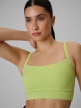 mini: Damski biustonosz treningowy 4F 4FWSS26USBAF207 -  limonkowy (4)