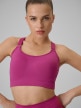 mini: Damski biustonosz treningowy 4F 4FWSS26USBAF223 - różowy (4)