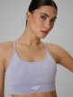 mini: Damski biustonosz treningowy bezszwowy 4F 4FWSS26USBAF203 - fioletowy (4)