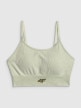 mini: Damski biustonosz treningowy bezszwowy 4F 4FWSS26USBAF203 - zielony (8)