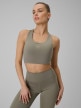 mini: Damski biustonosz treningowy z niskim wsparciem 4F 4FWSS26USBAF219  - oliwkowy (1)