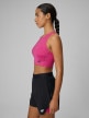 mini: Damski crop-top do biegania 4F 4FWSS26TFSLF0902 - różowy (3)