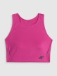 mini: Damski crop-top do biegania 4F 4FWSS26TFSLF0902 - różowy (8)