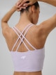 mini: Damski crop-top do jogi 4F 4FWSS26TFSLF0745 - fioletowy (5)