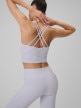 mini: Damski crop-top do jogi 4F 4FWSS26TFSLF0745 - fioletowy (1)
