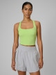  4F Damski croptop treningowy 4F 4FWSS26TFSLF0751  limonkowy Limonkowy