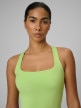 mini: Damski crop-top treningowy 4F 4FWSS26TFSLF0751 - limonkowy (4)