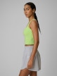 mini: Damski crop-top treningowy 4F 4FWSS26TFSLF0751 - limonkowy (3)