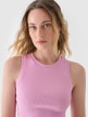 mini: Damski crop top 4F 4FWSS24TSLEF066 - różowy (4)