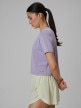 mini: Damski crop top treningowy 4F 4FWSS26TFTSF1806 - fioletowy (3)