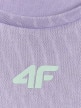 mini: Damski crop top treningowy 4F 4FWSS26TFTSF1806 - fioletowy (9)
