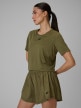 mini: Damski crop top treningowy 4F 4FWSS26TFTSF1806 - khaki (3)