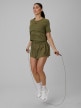 mini: Damski crop top treningowy 4F 4FWSS26TFTSF1806 - khaki (5)