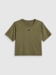 mini: Damski crop top treningowy 4F 4FWSS26TFTSF1806 - khaki (8)