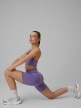 mini: Damski legginsy kolarki treningowe 4F 4FWSS26TFSTF085 - fioletowe (6)