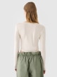 mini: Damski longsleeve crop top 4F 4FRSS24TLONF499 - biały (3)
