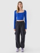 mini: Damski longsleeve crop top 4F 4FRSS24TLONF499 - niebieski (5)