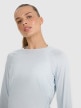 mini: Damski longsleeve do biegania 4F 4FWAW25TFLOF415 - niebieski (4)