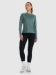 mini: Damski longsleeve do biegania 4F 4FWAW25TFLOF415 - turkusowy (2)