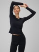 mini: Damski longsleeve do jogi 4F 4FWSS26TFLOF501 - czarny (1)