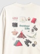 mini: Damski longsleeve z nadrukiem 4F 4FRSS26TSWSF2834 - biały (9)