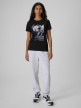 mini: Damski t-shirt z nadrukiem 4F 4FRSS26TTSHF4254 - czarny (2)