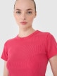 mini: Damski t-shirt basic 4F 4FRSS25TTSHF2696 - różowy (4)