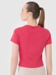 mini: Damski t-shirt basic 4F 4FRSS25TTSHF2696 - różowy (2)